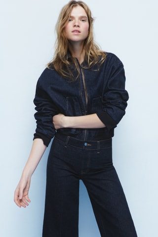 Jean wide legs 7/8 - Bleu