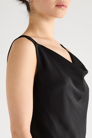 Top drapé - Noir