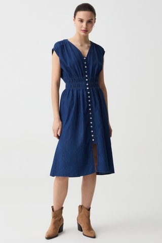 Robe chemise - Bleu foncé