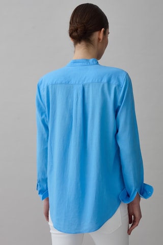 Chemisier en lin - Bleu