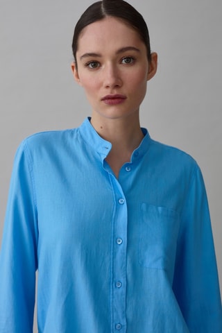 Chemisier en lin - Bleu