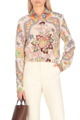 Chemisier en soie - Beige