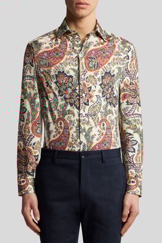 Chemise - Ecru et corail