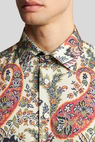 Chemise - Ecru et corail