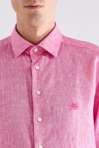 Chemise en lin - Rose chiné
