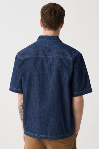 Chemise regular en jean - Bleu