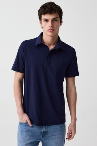 Polo regular - Bleu marine