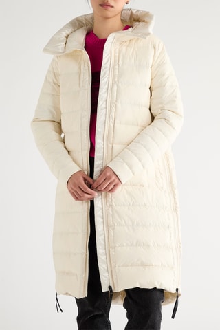 Doudoune longue à capuche - Blanc