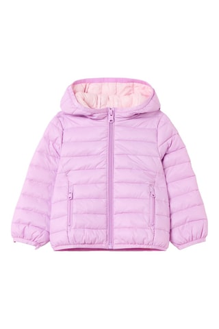 Doudoune à capuche - Mauve