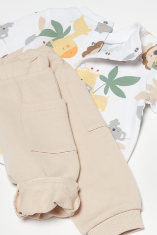 T-shirt et pantalon - Beige