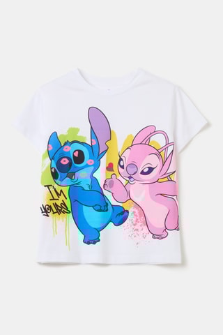 T-shirt Stitch et Angel Lilo et Stitch Disney - Blanc