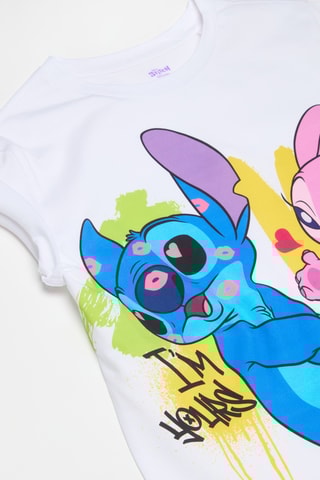 T-shirt Stitch et Angel Lilo et Stitch Disney - Blanc