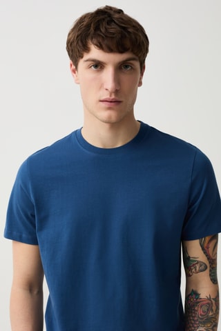 T-shirt regular - Bleu