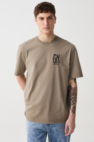 T-shirt regular - Marron