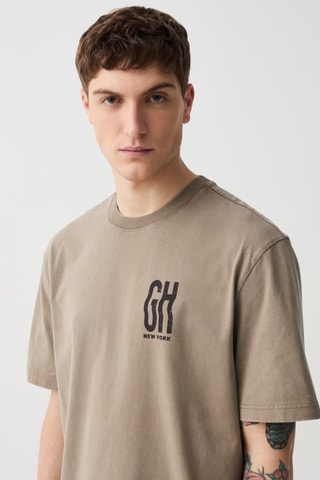 T-shirt regular - Marron