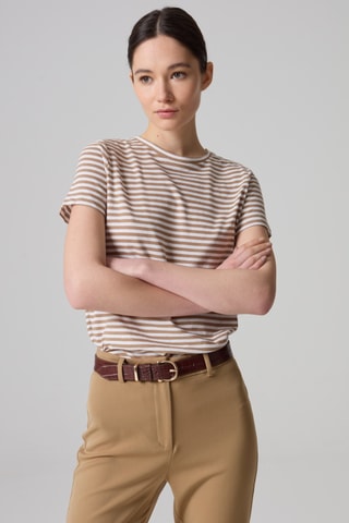 T-shirt en lin - Camel