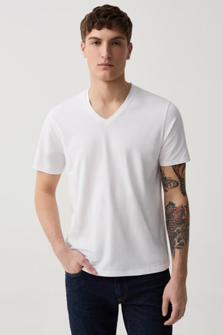 T-shirt slim - Blanc