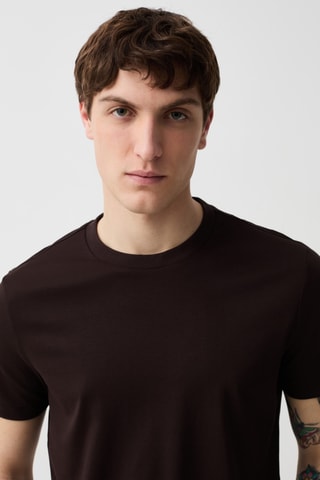 T-shirt regular - Marron