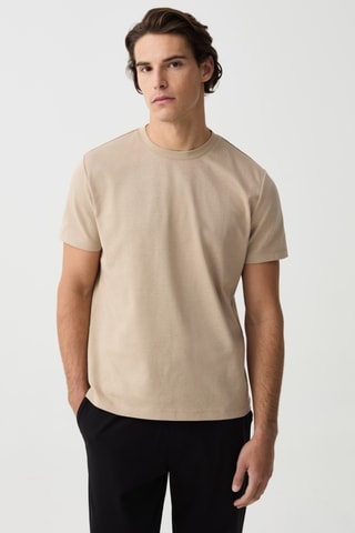 T-shirt regular - Beige