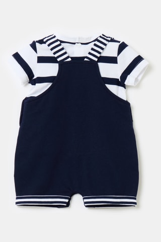 Salopette et t-shirt - Bleu marine
