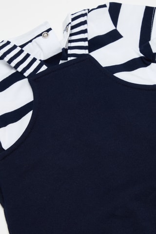 Salopette et t-shirt - Bleu marine