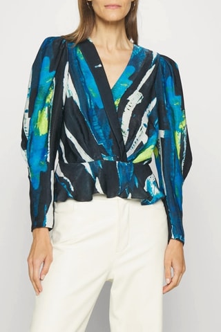 Blouse - Bleu et noir