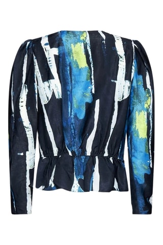 Blouse - Bleu et noir