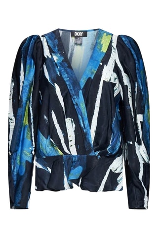 Blouse - Bleu et noir