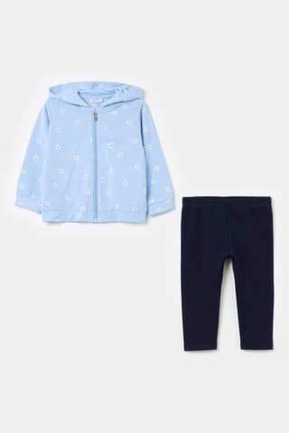 Sweat à capuche et legging - Bleu