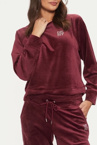 Sweat en velours - Bordeaux