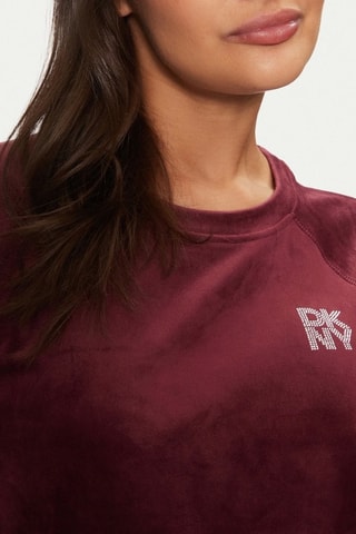 Sweat en velours - Bordeaux