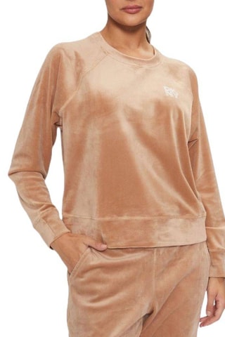 Sweat en velours - Beige