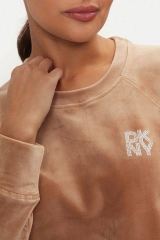 Sweat en velours - Beige