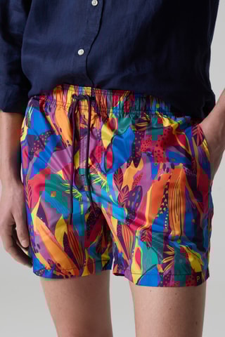 Short regular - Orange et turquoise