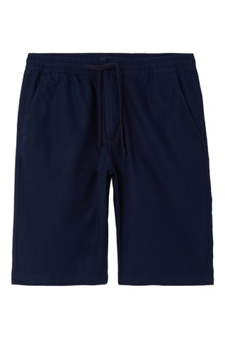 Bermuda regular en lin - Bleu