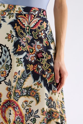 Jupe midi taille haute - Blanc