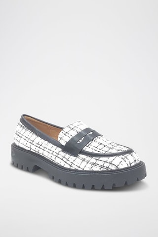 Mocassins plateformes - Noir et blanc