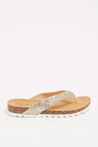 Sandales pailletées - Doré