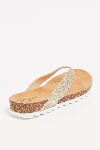 Sandales pailletées - Doré