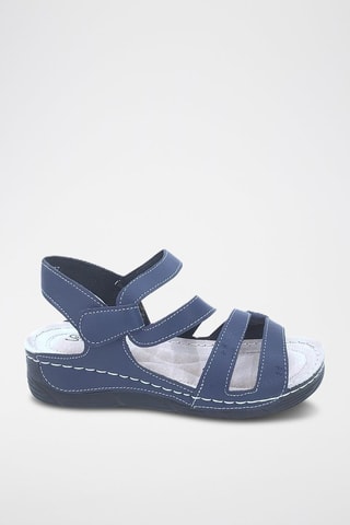 Sandalen met Sleehak - Blauw