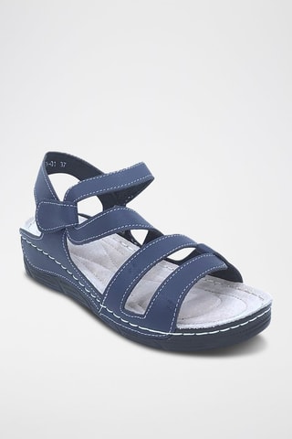 Sandalen met Sleehak - Blauw