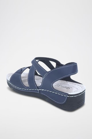 Sandalen met Sleehak - Blauw