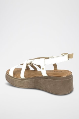 Sandalen met Sleehak - Wit