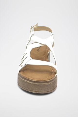 Sandalen met Sleehak - Wit