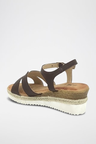Sandalen met Sleehak - Bruin