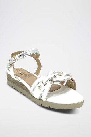 Sandalen met Sleehak - Wit