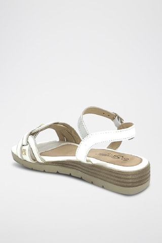 Sandalen met Sleehak - Wit