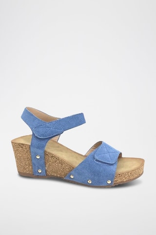 Sandales compensées - Bleu