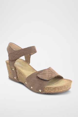 Sandales compensées - Kaki