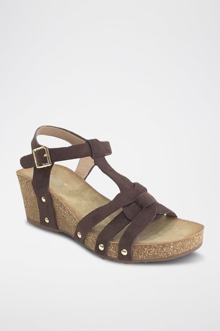 Sandales compensées - Marron